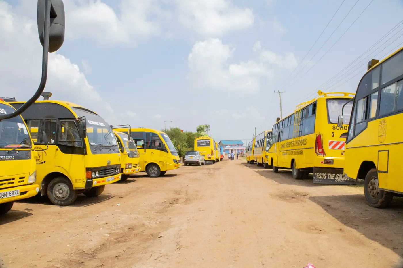 School buses parked outside Vipe Fun Park during a group visit